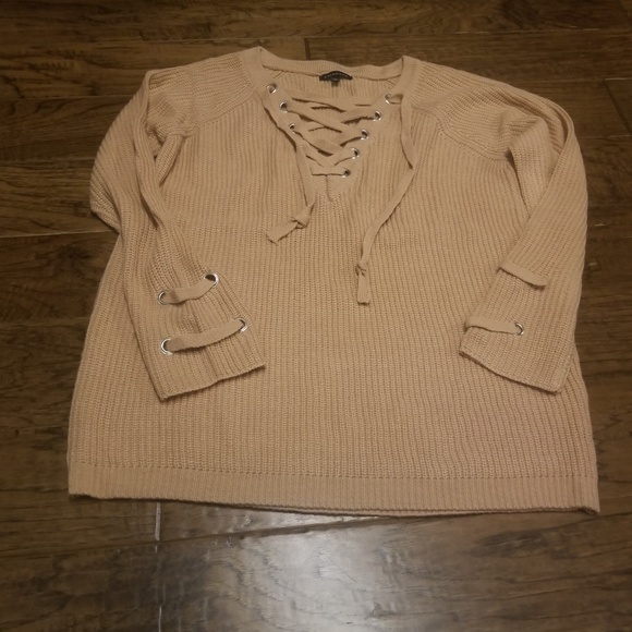 Staccato Sweaters - Staccato Lace-up-front sweater Dusty Mauve Large